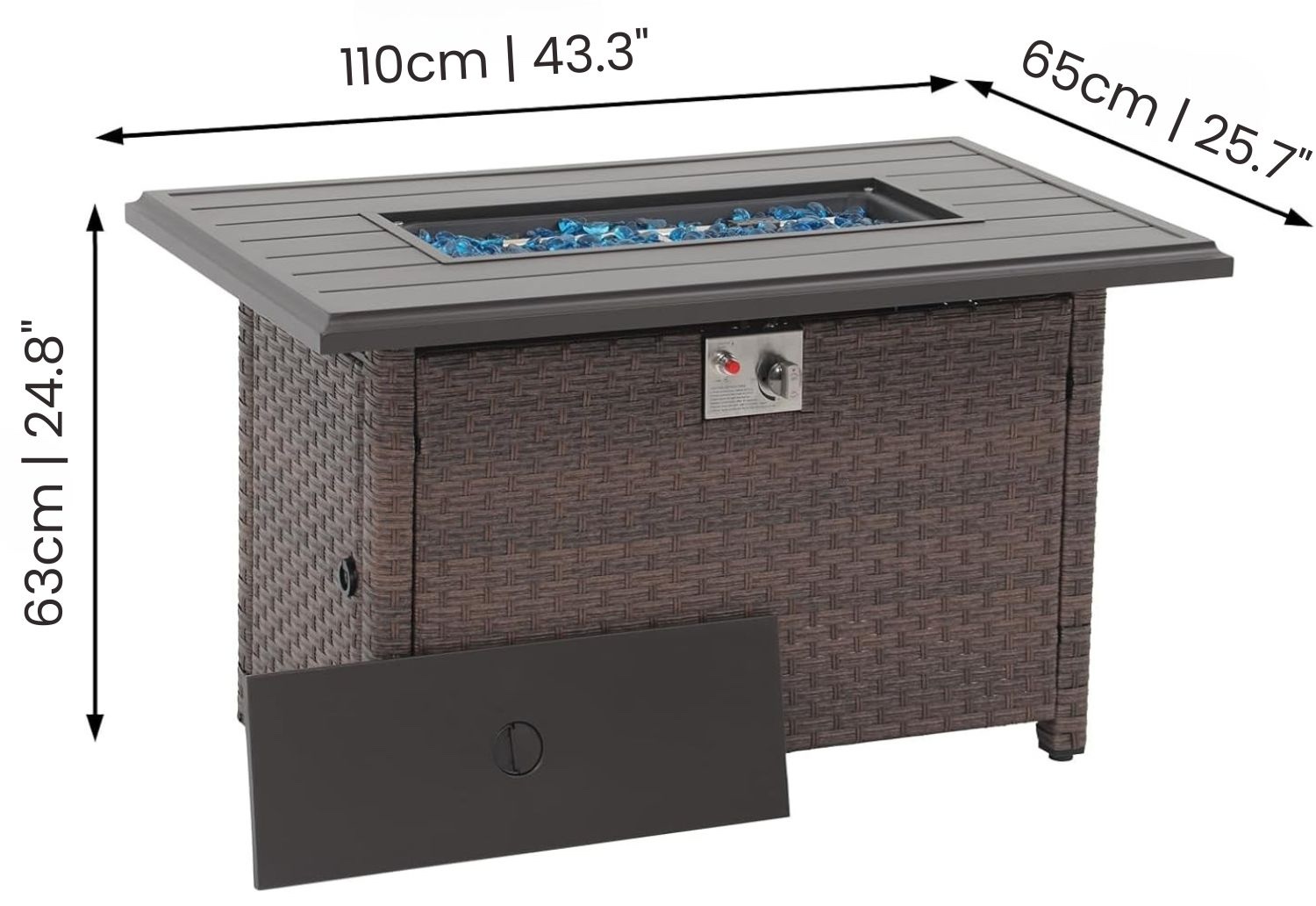 fire pit with tabletop