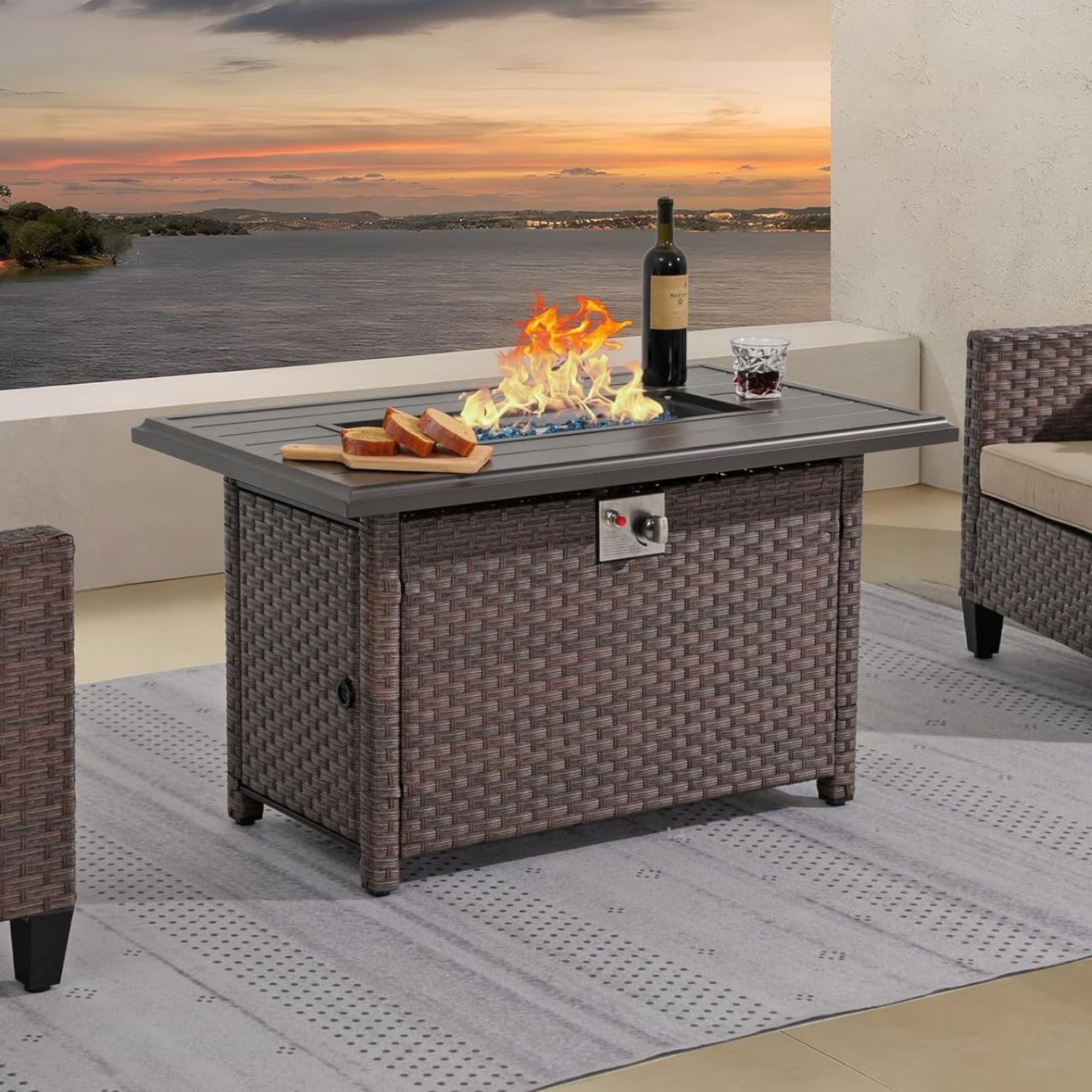 tables with firepit